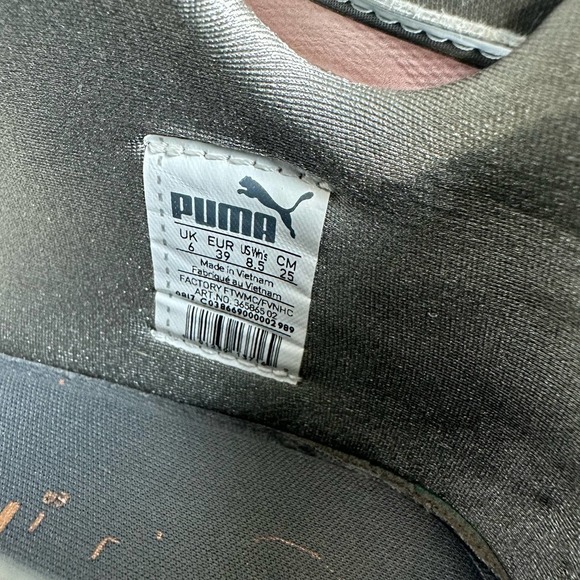 Puma Rebel Mid Sneakers Women’s sz. 8.5 Charcoal Gray Pink Slip-on Round Toe - Picture 3 of 8